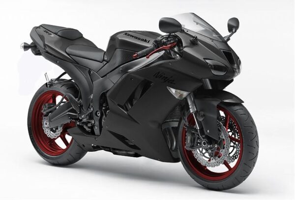 KAWASAKI ZX-6R 2007/2008  Carena verniciata NERO OPACO