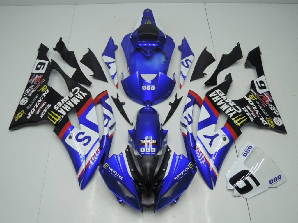 YAMAHA R6 08/16 carena stradale in abs verniciata replica